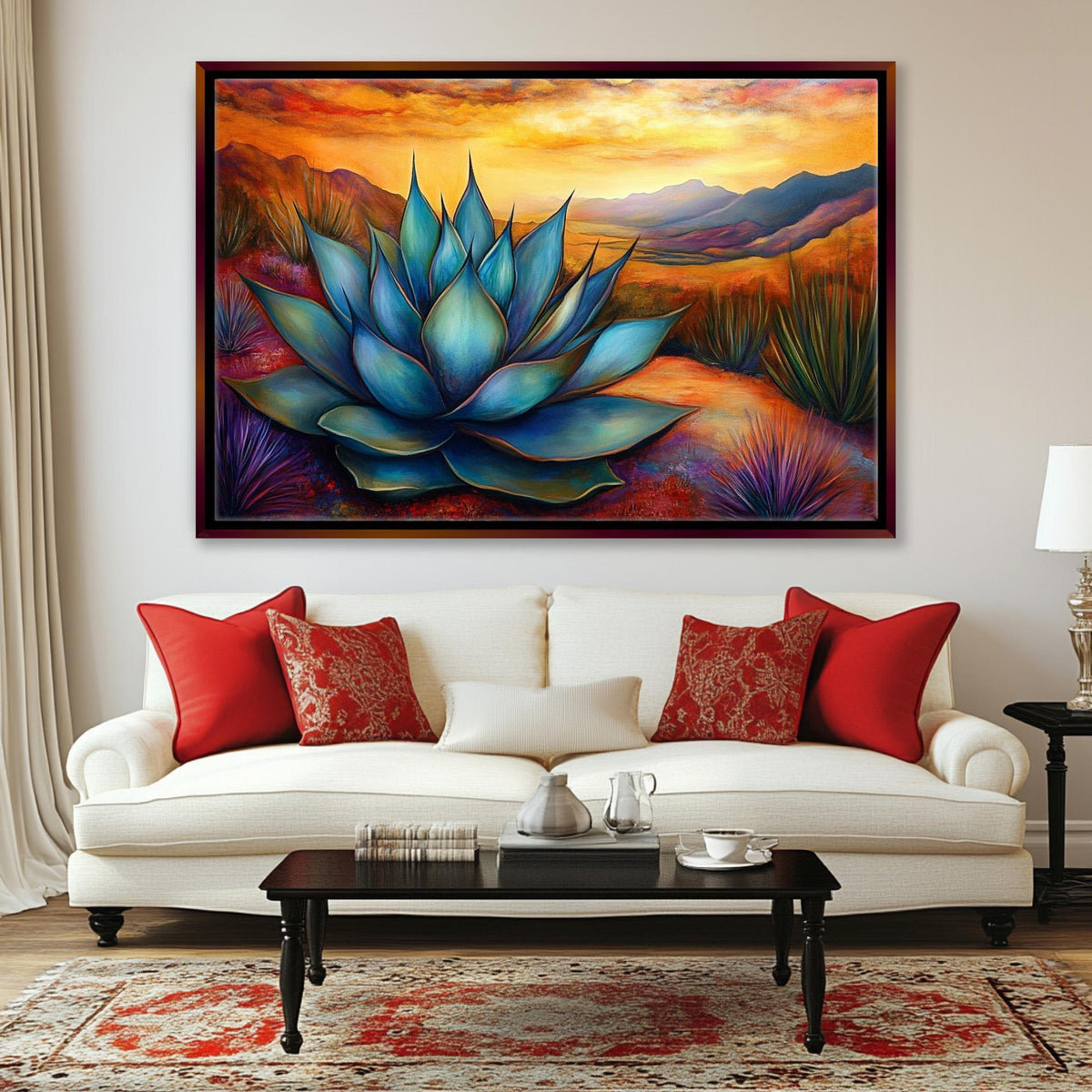 Desert Agave Sunset Digital Art