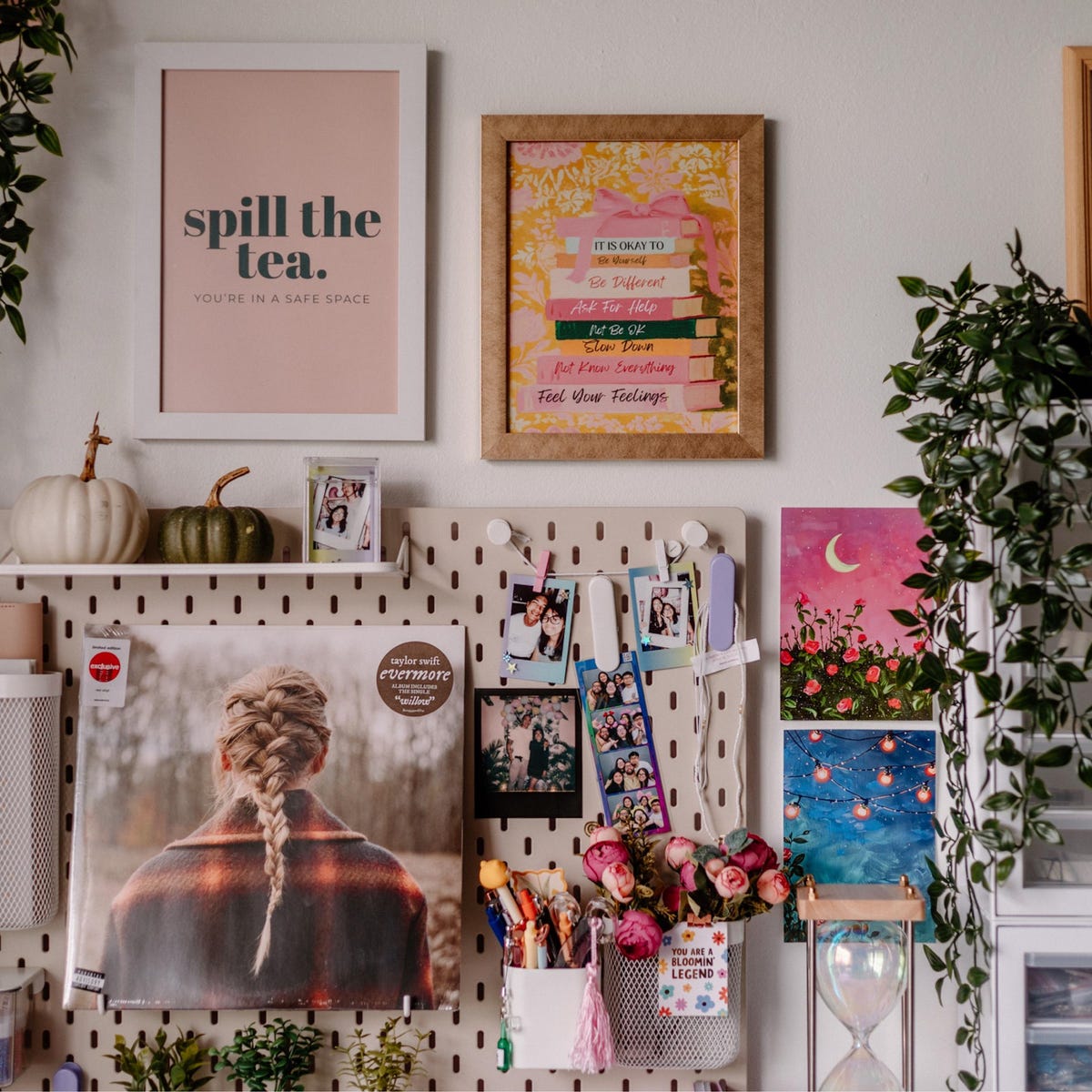 Spill The Tea Pink Typography Digital Print