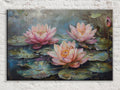 Serene Pink Water Lilies Digital Artwork