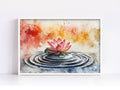 Zen Lotus Watercolor Digital Download
