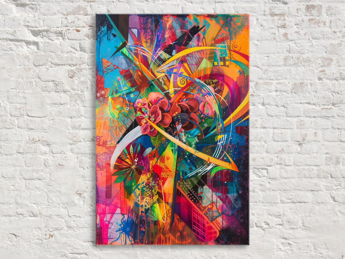 Vibrant Abstract Chaos High-Resolution Digital Artwork