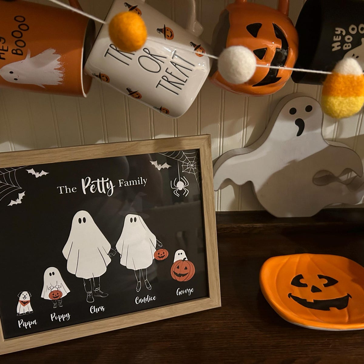 Custom Spooky Family Ghost Digital Artwork