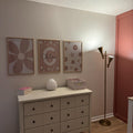 Boho Floral Nursery Digital Art Triptych