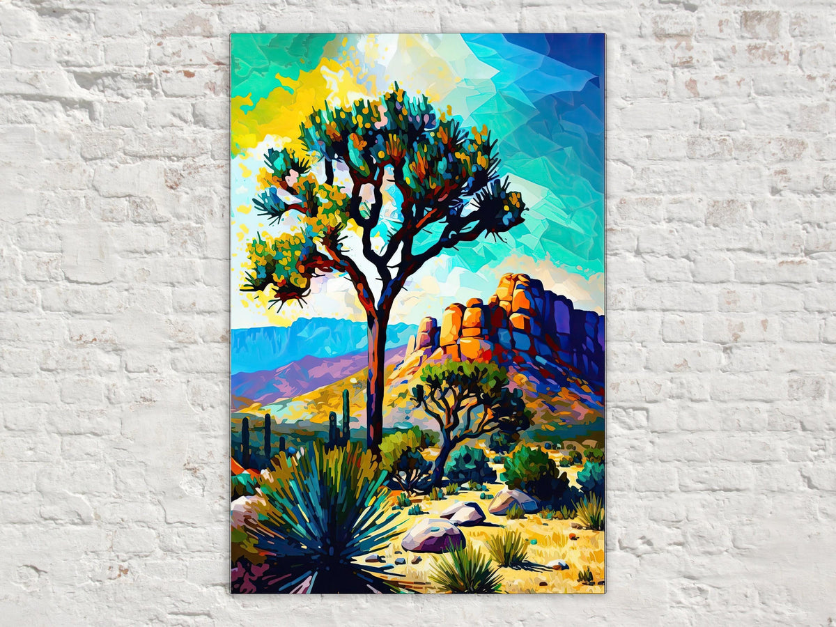 Vibrant Desert Oasis Digital Artwork