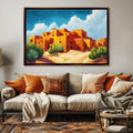 Desert Adobe Village Digital Art