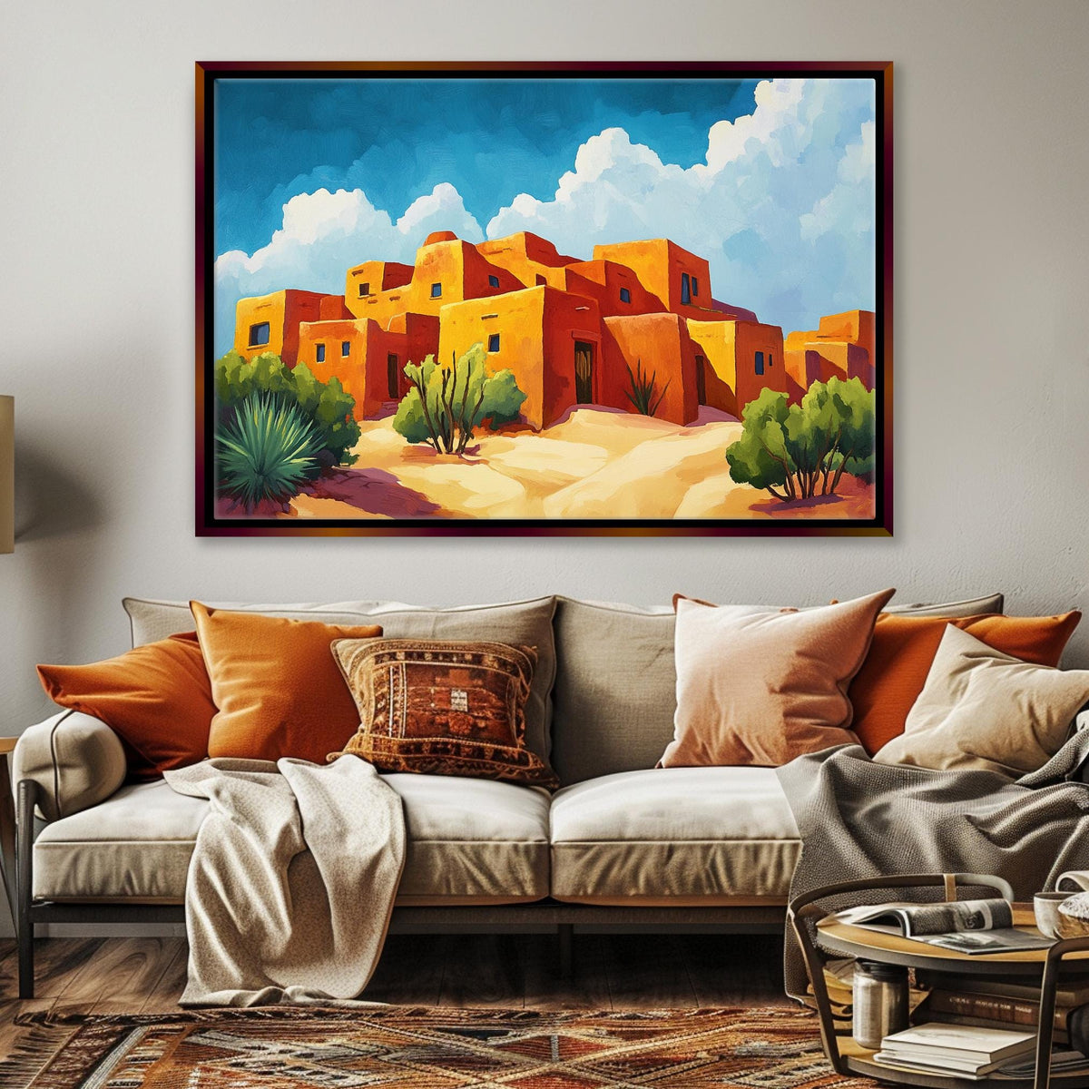 Desert Adobe Village Digital Art