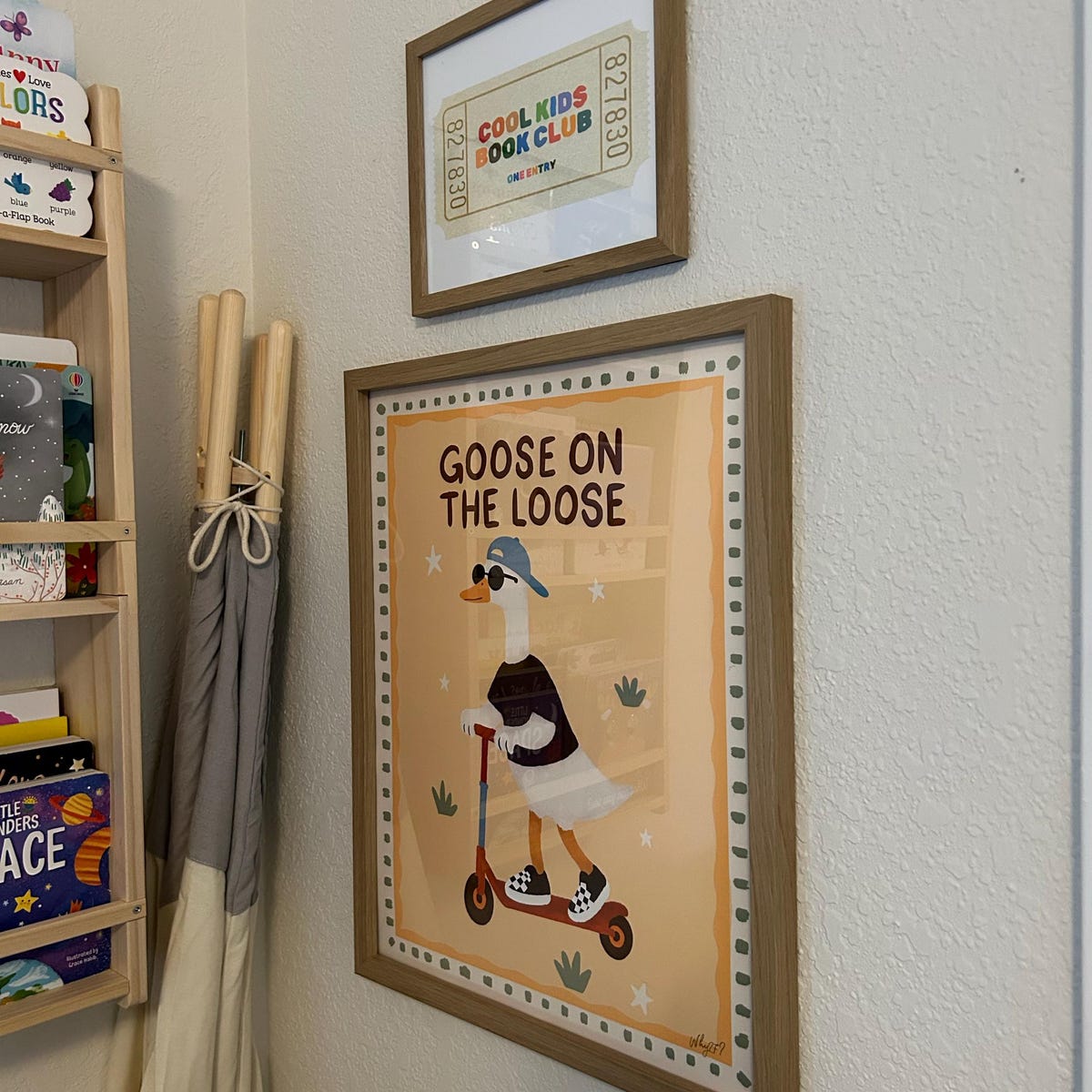 Goose on the Loose Digital Art Print