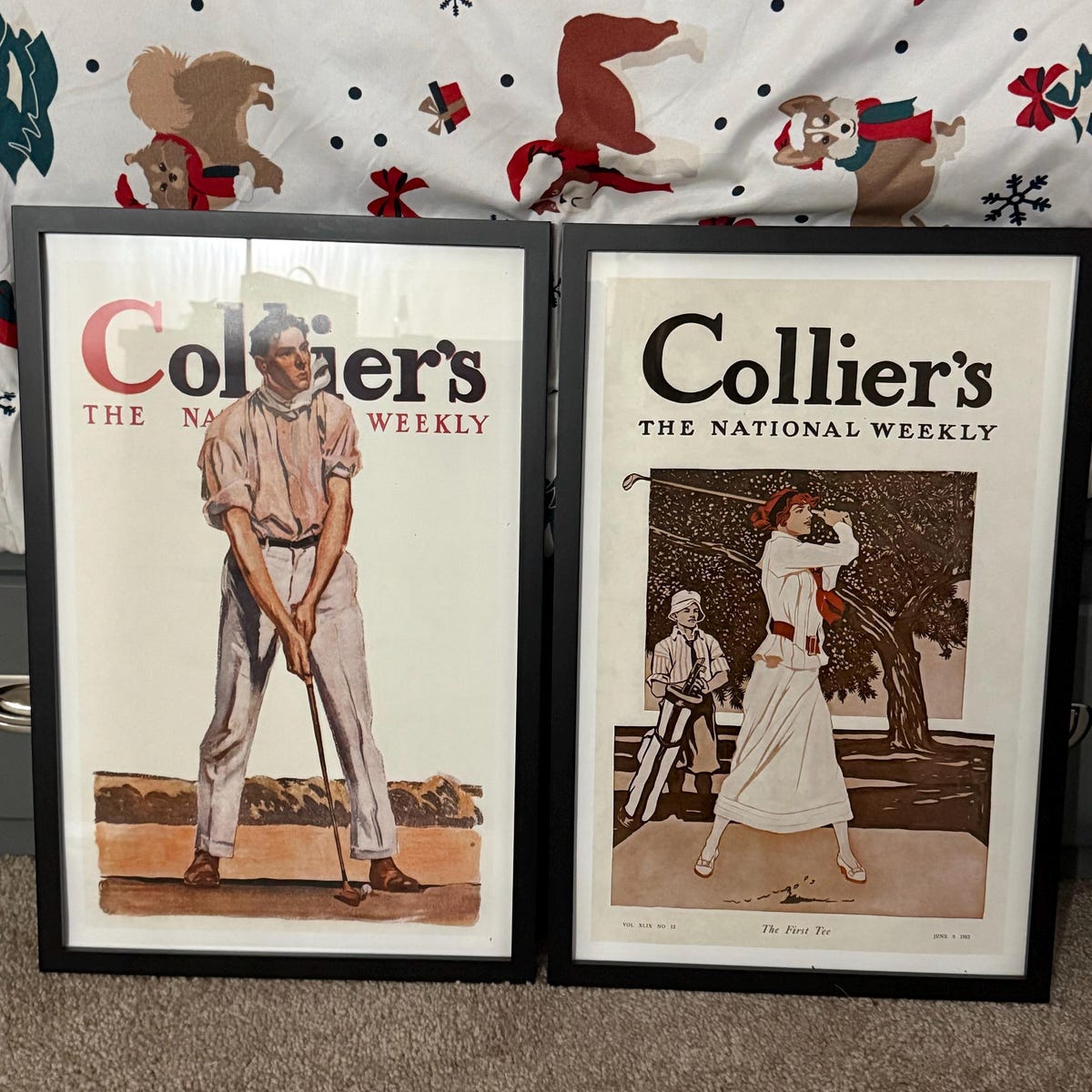 Vintage Collier s Weekly Golf Magazine Covers Digital Art Bundle