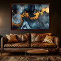 Golden Abyss Abstract Digital Art