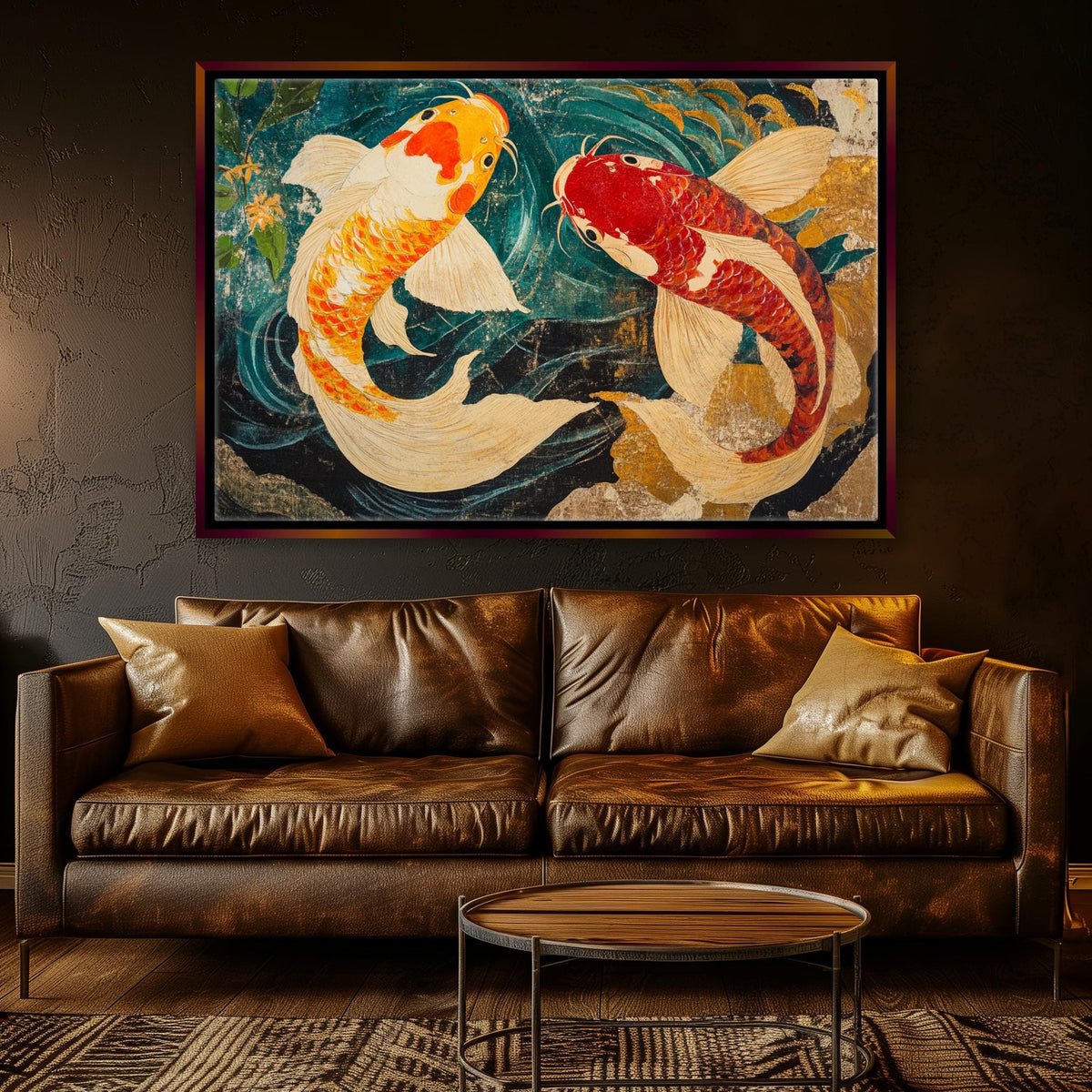 Dual Koi Fish Japanese Art Digital Download