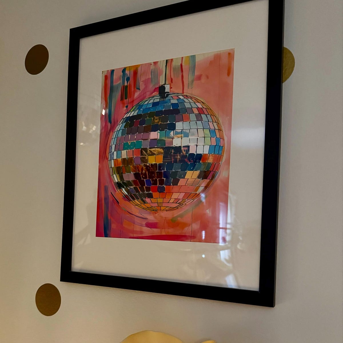 Vibrant Disco Ball Instant Digital Download Art