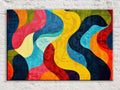 Vibrant Abstract Waves Digital Art