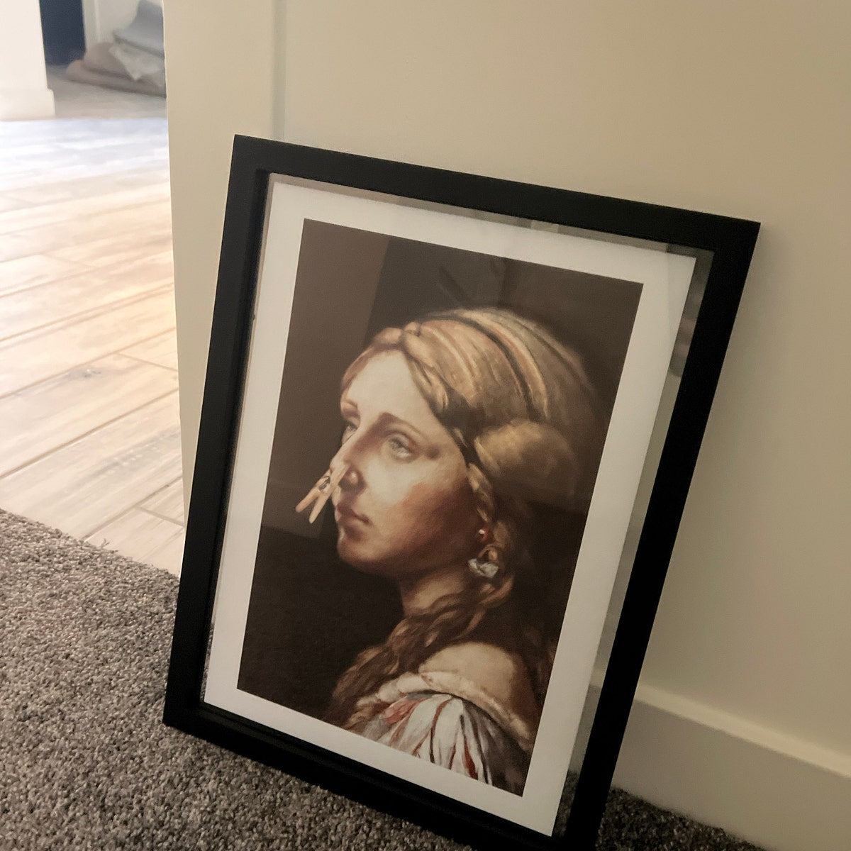 Renaissance Woman with Clothespin Digital Art