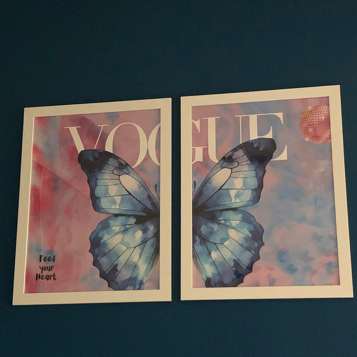 Butterfly Vogue Split Panel Digital Art Set