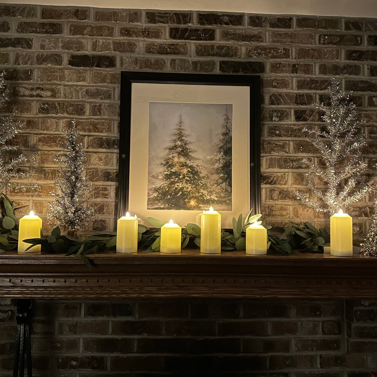 Snowy Christmas Tree Digital Art