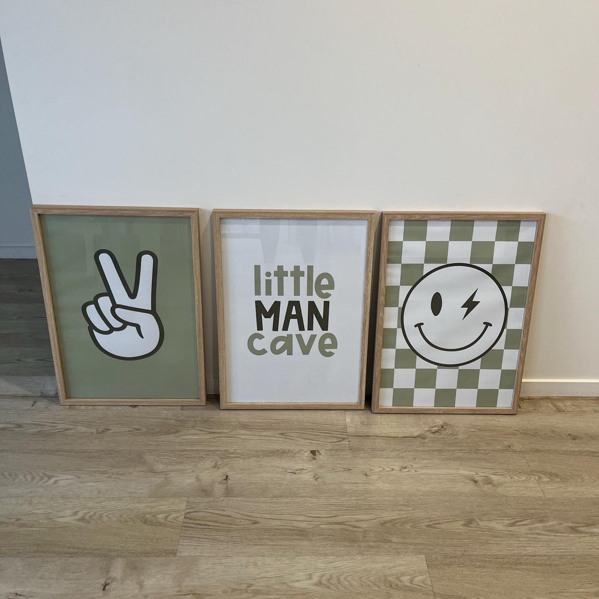 Sage Green Boy Room Digital Art Set