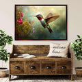Vibrant Hummingbird Garden Digital Artwork