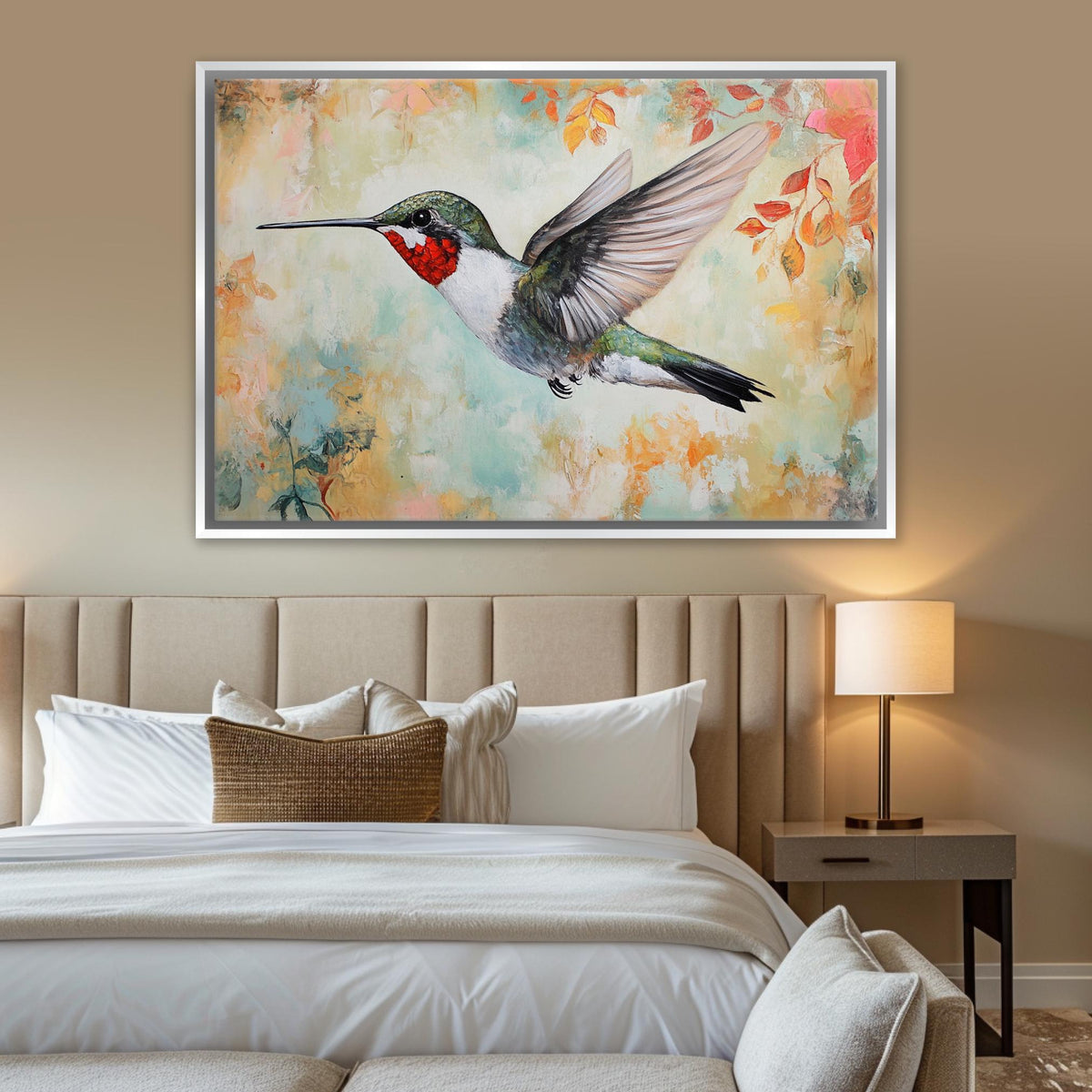 Vibrant Hummingbird Flight Digital Art
