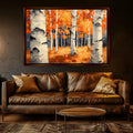 Golden Aspen Forest Digital Art Print