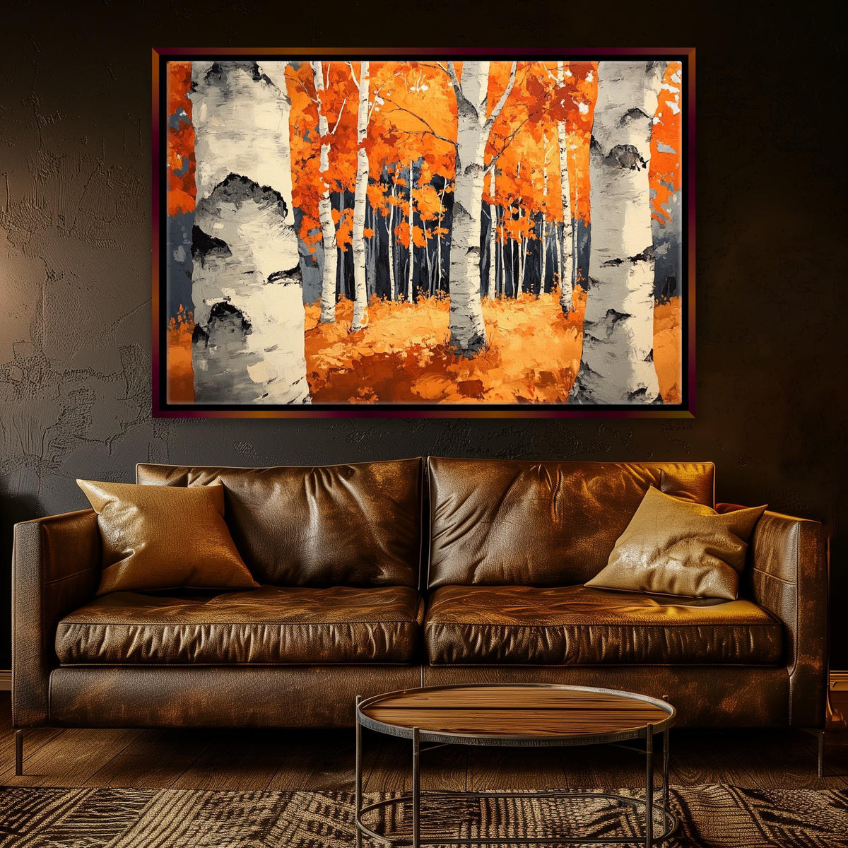 Golden Aspen Forest Digital Art Print