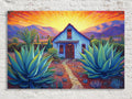 Desert Sunrise Oasis Digital Artwork