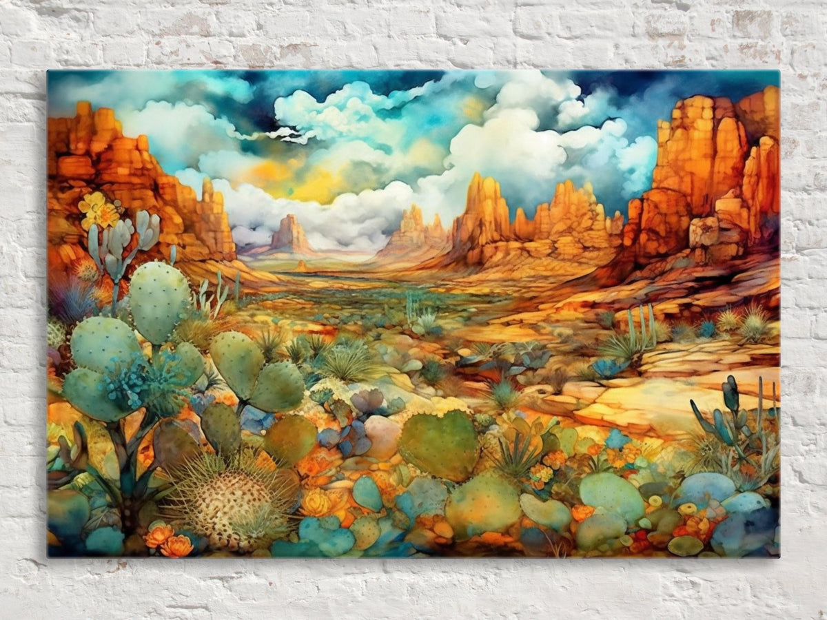 Desert Canyon Sunset Digital Artwork