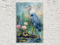 Serene Blue Heron Digital Art Print