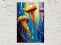 Vibrant Jellyfish Symphony Digital Art