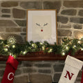 Minimalist Reindeer Digital Art Print