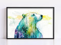 Watercolor Polar Bear Digital Art