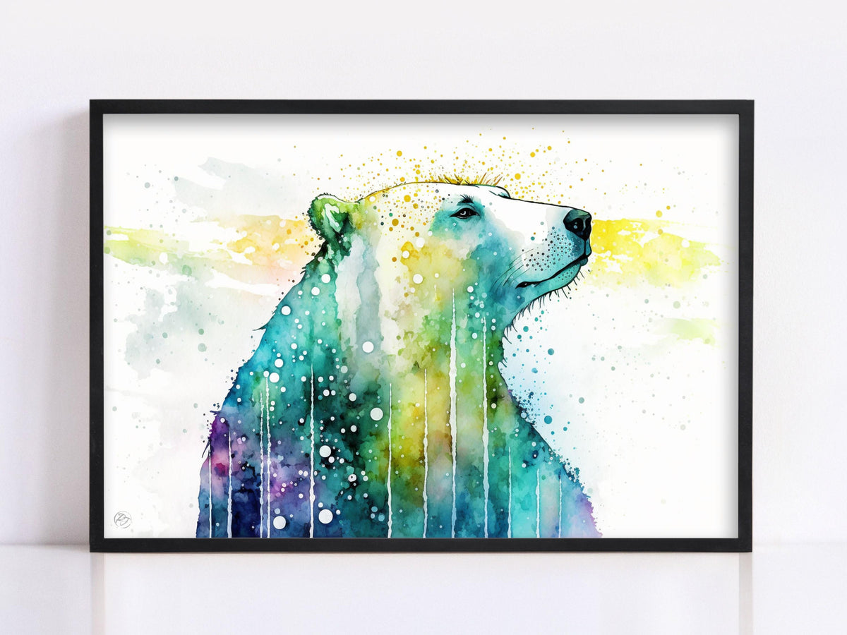 Watercolor Polar Bear Digital Art
