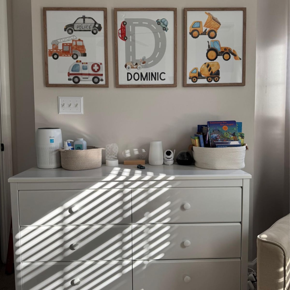 Watercolor Transportation Nursery Wall Art Trio