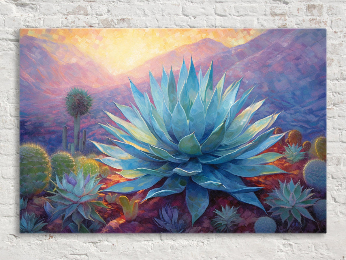 Desert Agave Sunset Digital Art