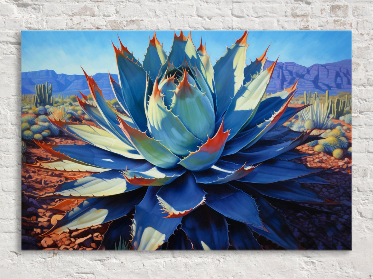 Desert Agave Sunburst Digital Art