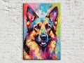 Vibrant German Shepherd Digital Art