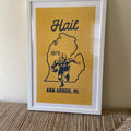 Hail Ann Arbor Michigan Football Vintage Digital Art