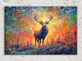 Vibrant Cosmic Stag Digital Art