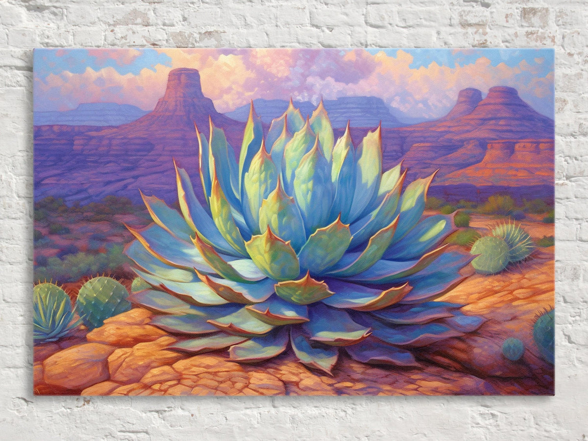 Desert Agave Sunset Digital Artwork
