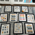 Educational Kids Room Nursery Wall Art Digital Bundle