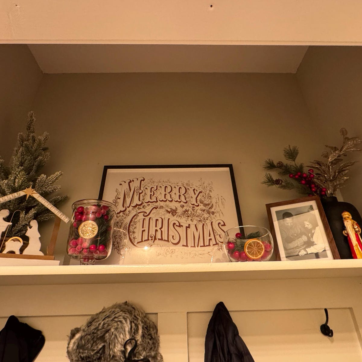 Merry Christmas Vintage Typography Digital Art