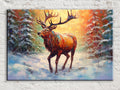 Majestic Winter Elk Digital Art