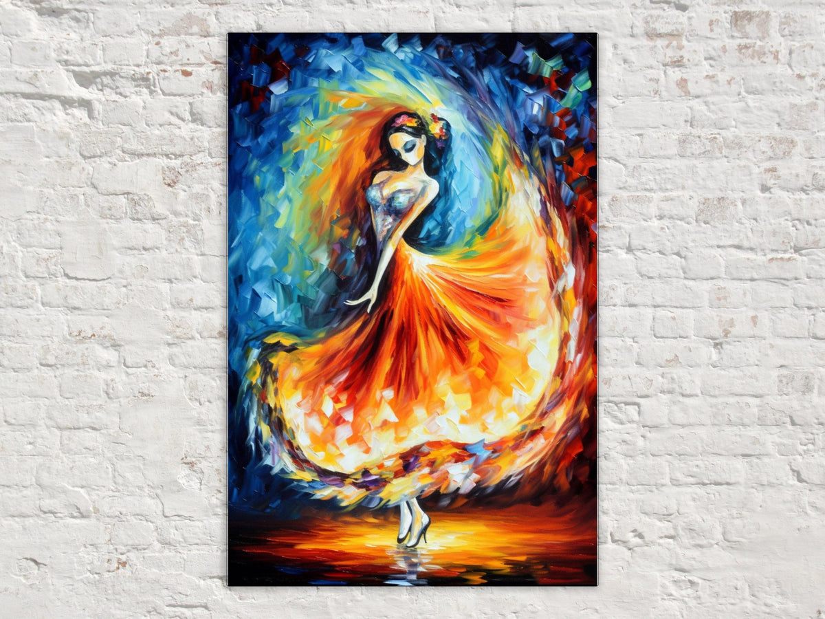 Vibrant Flamenco Dancer Digital Artwork