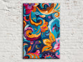 Vibrant Abstract Floral Digital Artwork