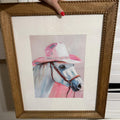Pink Cowboy Hat Horse Digital Art