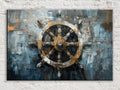 Abstract Nautical Ship Wheel Digital Artwork