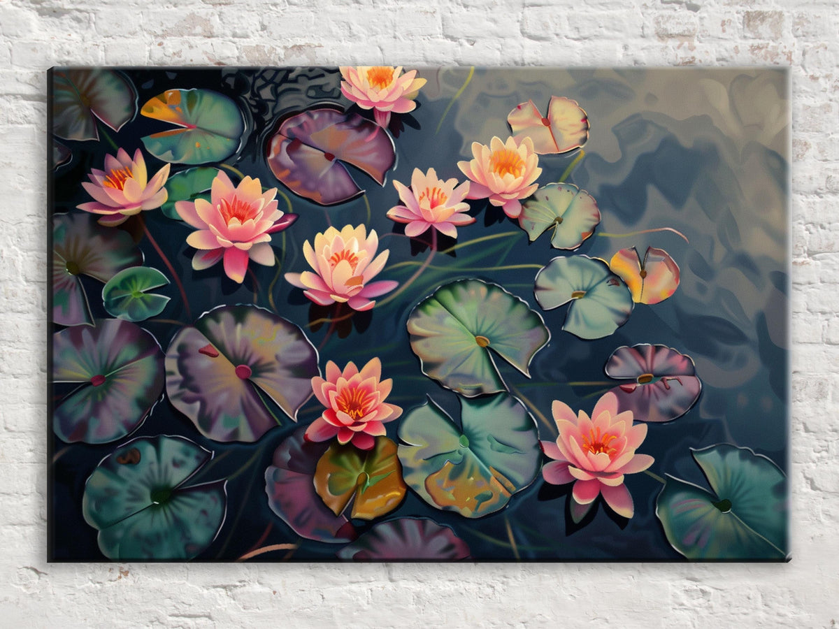 Serene Water Lilies Digital Art