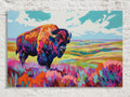 Vibrant Wild Bison Digital Art