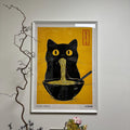 Kuro Neko Ramen Digital Art Print