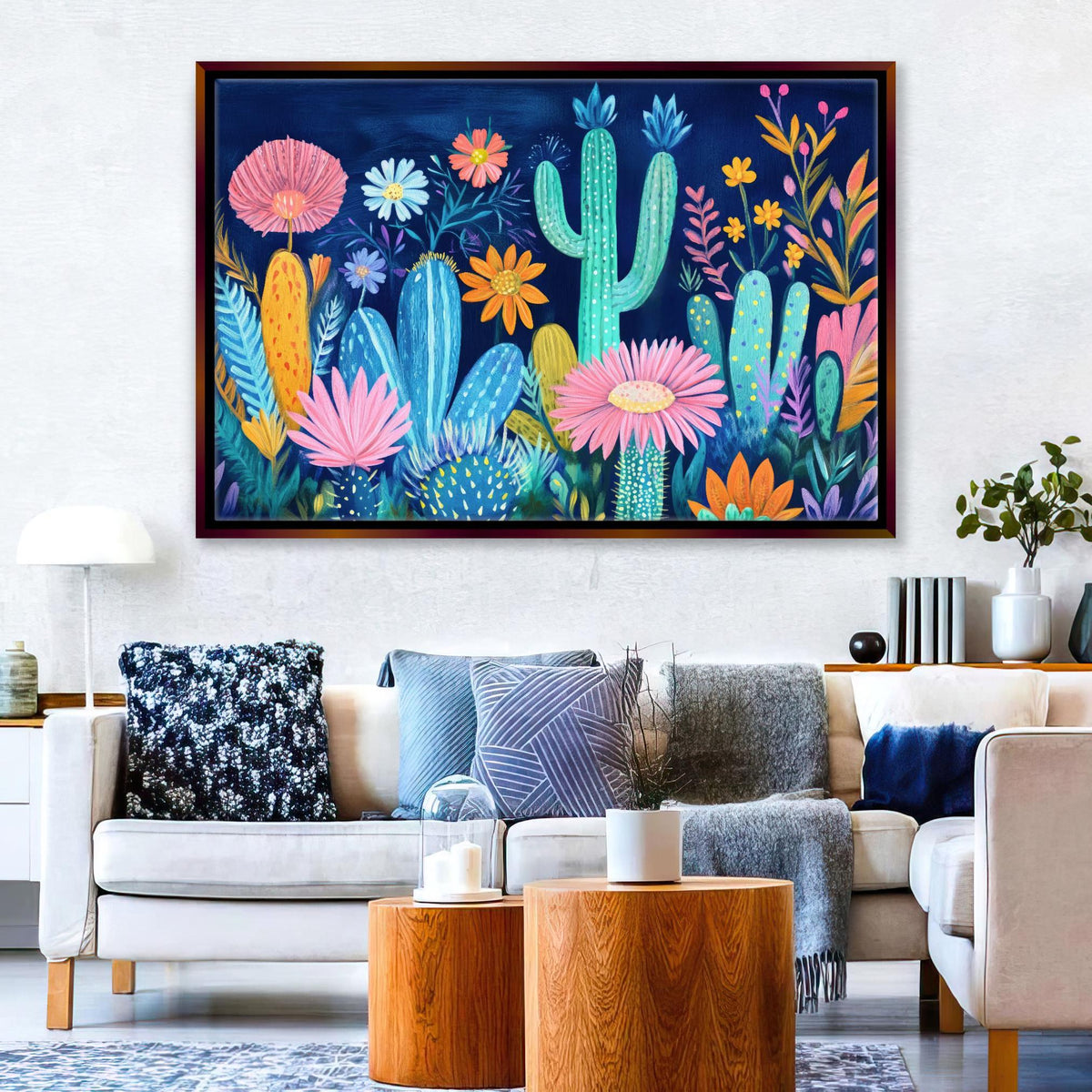 Midnight Desert Bloom Digital Artwork