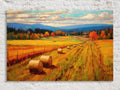 Golden Autumn Harvest Landscape Digital Artwork